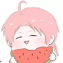 紫色吃瓜头像可爱,萌趣可爱，萌翻你的心扉